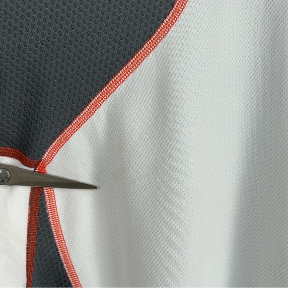 Mizuno Dry Lite Performance Polo Short Sleeve Shirt Collared Grey Orange Men’s L - Picture 16 of 16